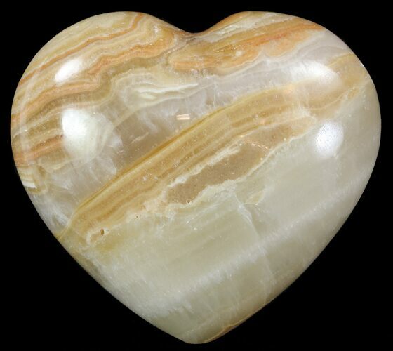 Polished, Brown Calcite Heart - Madagascar #62538